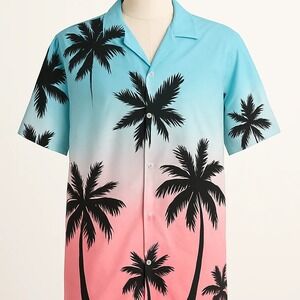 Manfinity Men's Tropical Button-Up Shirt - 2XL